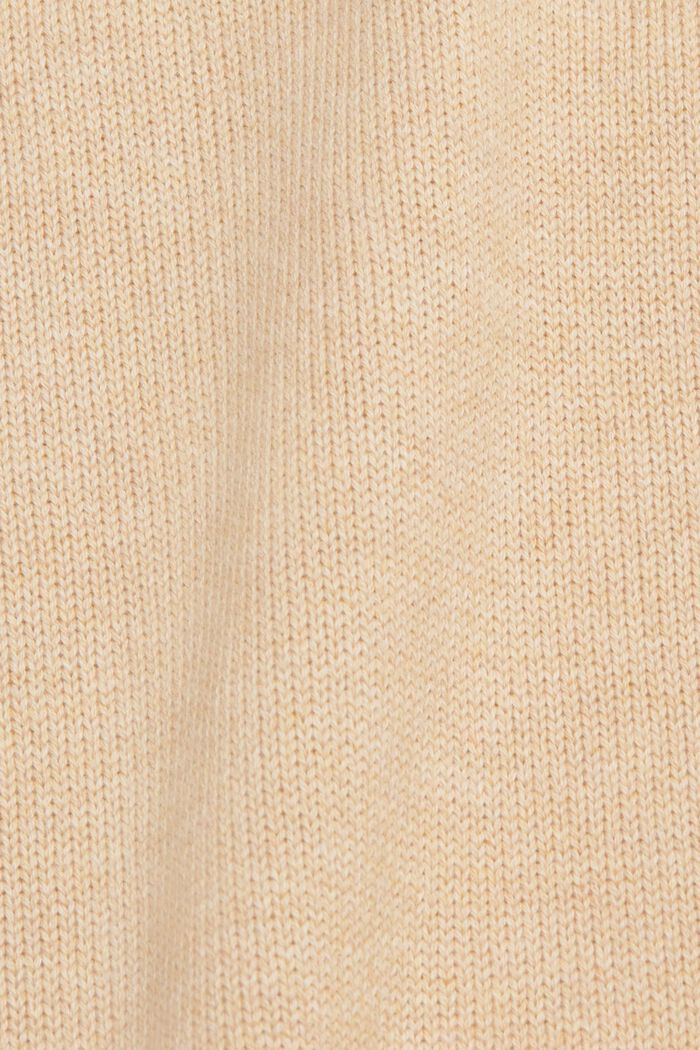 Gebreide trui van duurzaam katoen, BEIGE, detail image number 1