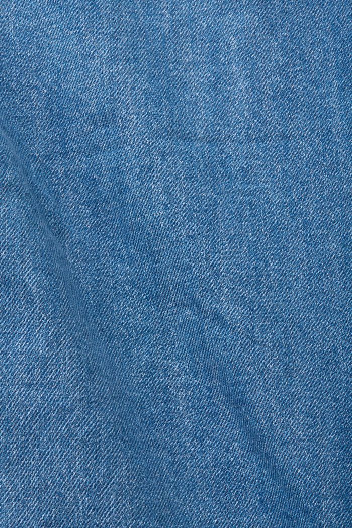 Chemise en jean de coupe carrée à manches courtes, BLUE MEDIUM WASHED, detail image number 5