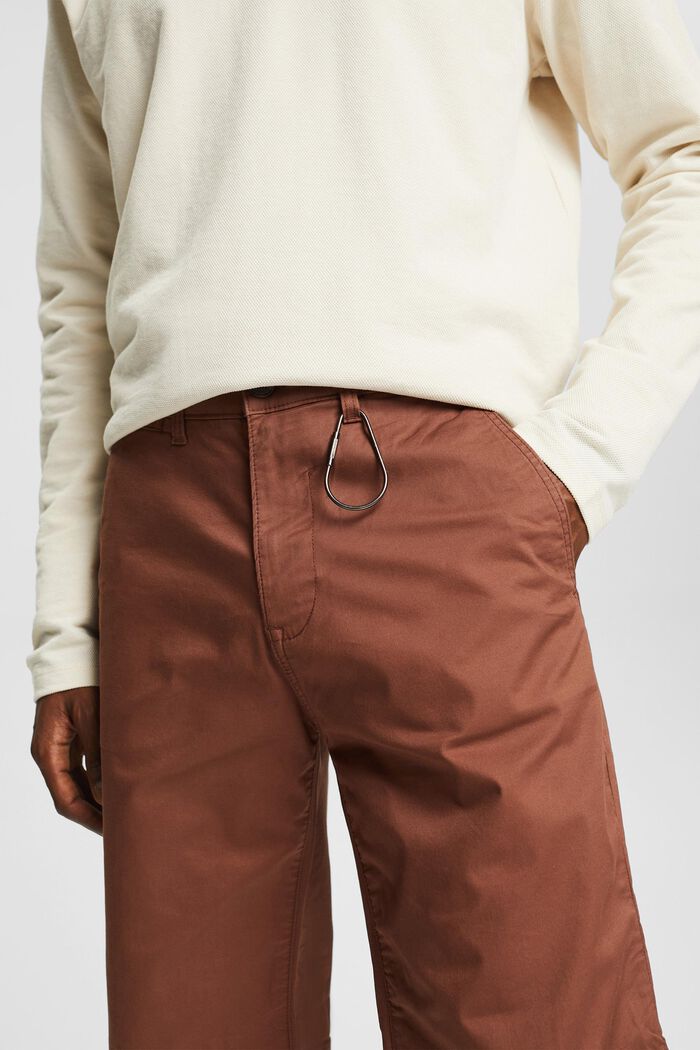 Pantalon court en coton biologique, RUST BROWN, detail image number 0