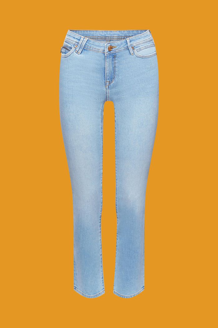 Jeans met wijde pijpen, BLUE LIGHT WASHED, detail image number 7