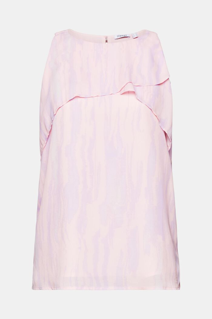 Crêpe chiffon blouse met print, PASTEL PINK, detail image number 7