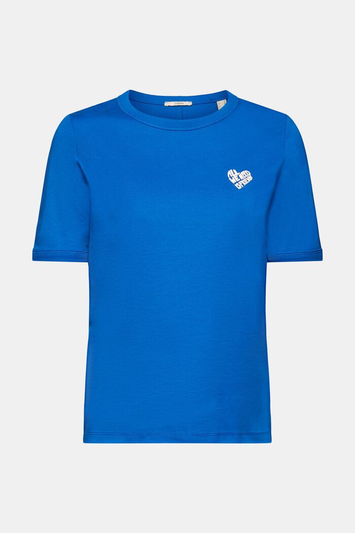 T-shirt en coton à logo en forme de cœur, BLUE, detail image number 7