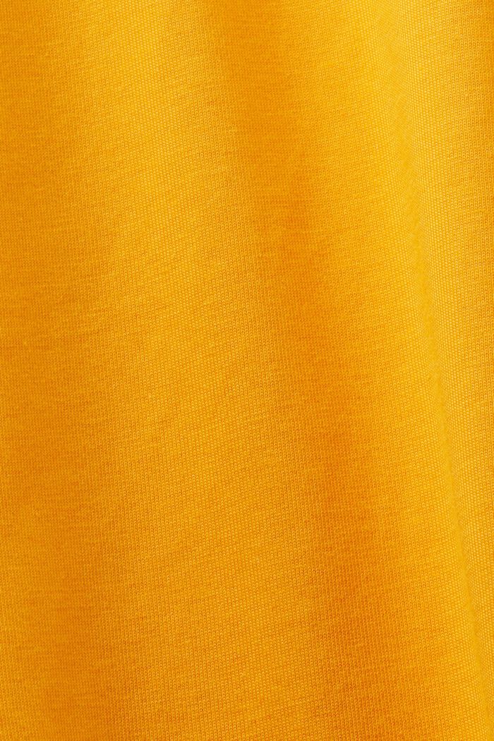 Katoenen shirt met logo en gesuggereerde kraag, GOLDEN ORANGE, detail image number 6