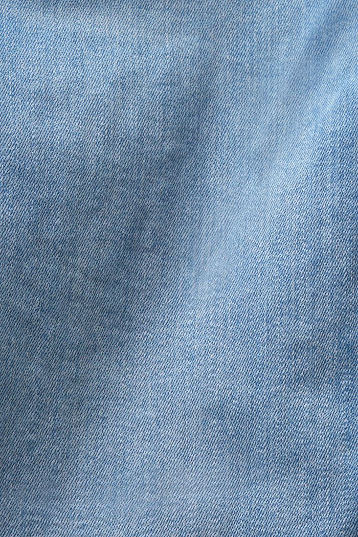 Jeans met middelhoge taille en rechte pijpen, BLUE LIGHT WASHED, detail image number 5