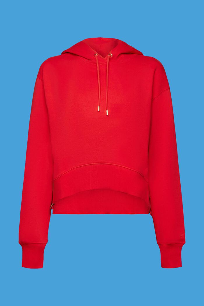 Cropped hoodie, 100% katoen, RED, detail image number 5