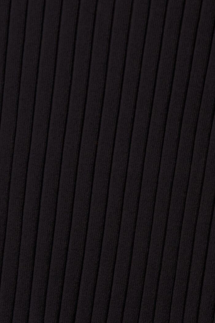 Robe-pull rayée de longueur midi, BLACK, detail image number 4