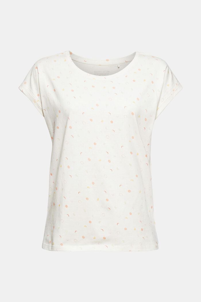 Shirt met print, van 100% organic cotton, OFF WHITE, overview