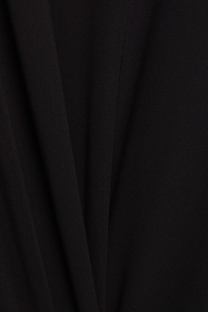chiffon Mini-jurk met V-hals, BLACK, detail image number 4