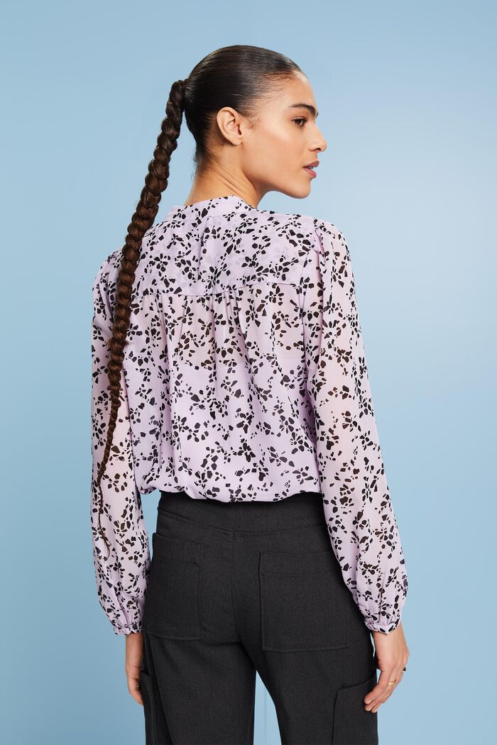 Chiffon blouse met print, LAVENDER, detail image number 2