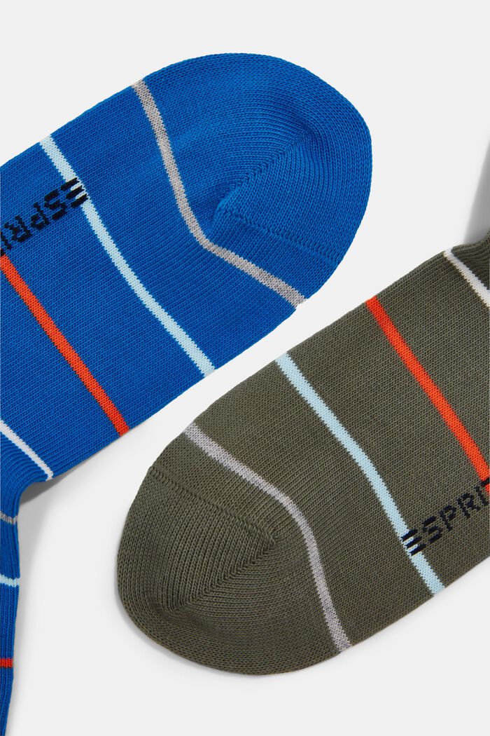 Set van twee paar sokken van een katoenmix, GREY/BLUE, detail image number 1