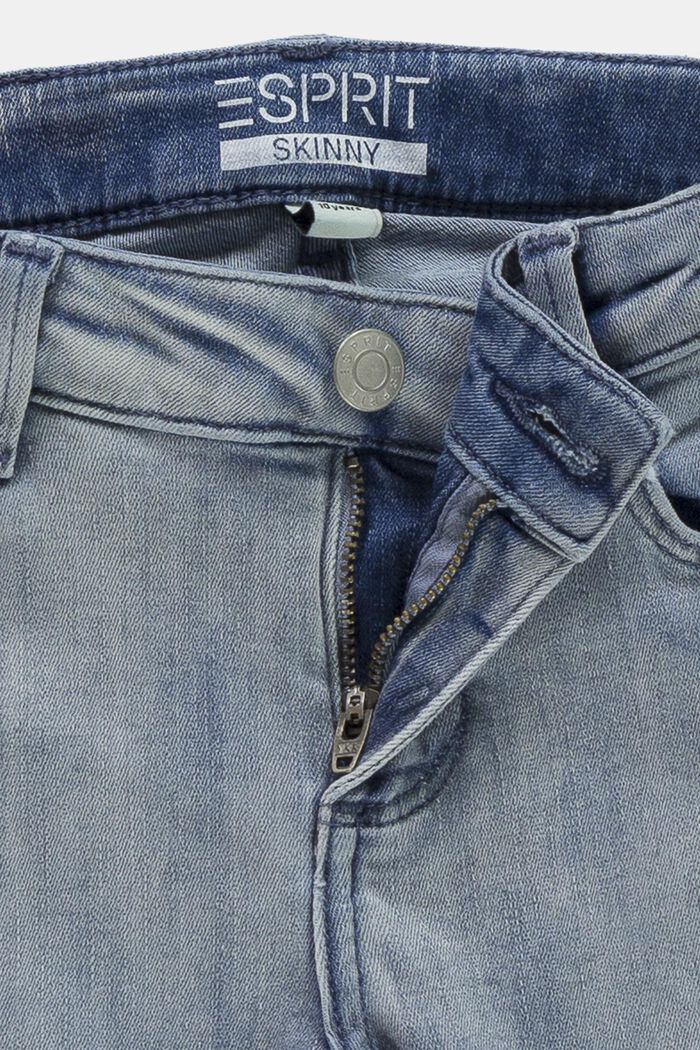 Jeans met verstelbare band, BLUE BLEACHED, detail image number 2
