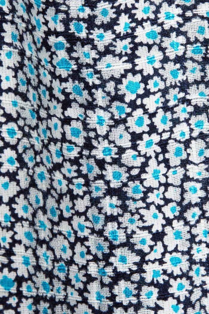 Katoenen blouse met bloemenprint, NAVY, detail image number 6