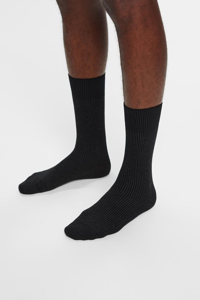 Gestreepte gebreide sokken in set van 2, SORTIMENT, detail image number 1