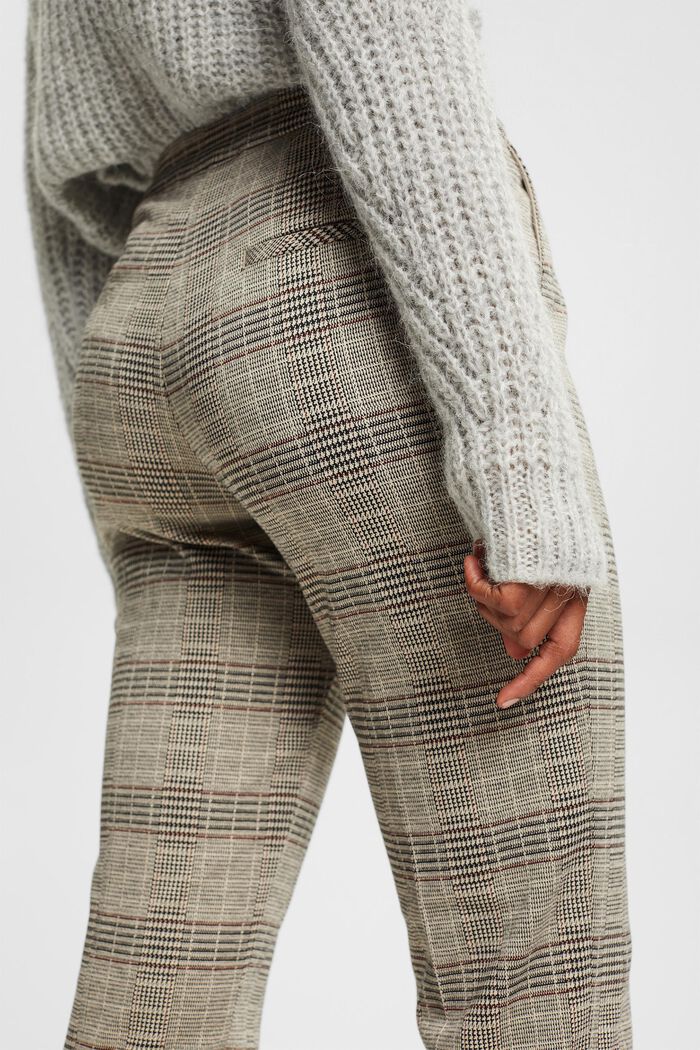 PRINCE OF WALES CHECK mix & match broek met toelopende pijpen, ICE, detail image number 4