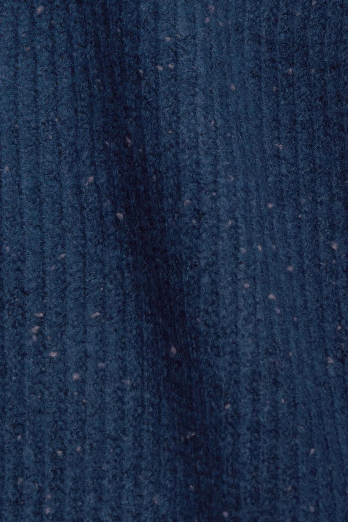 Pull-over en maille torsadée, laine mélangée, PETROL BLUE, detail image number 4