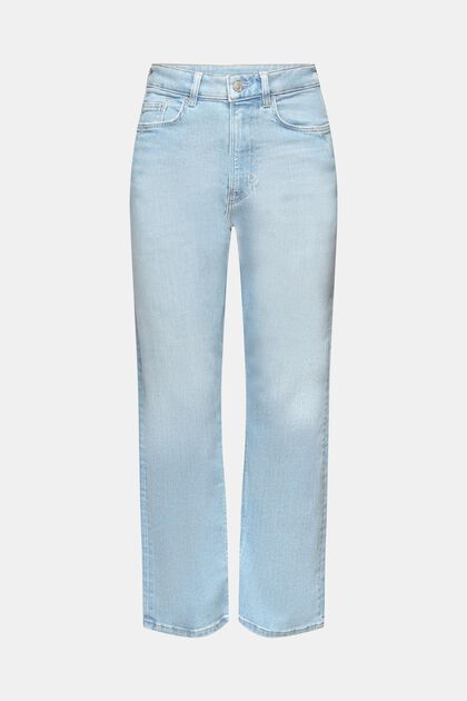 High rise dad fit jeans, BLUE BLEACHED, overview
