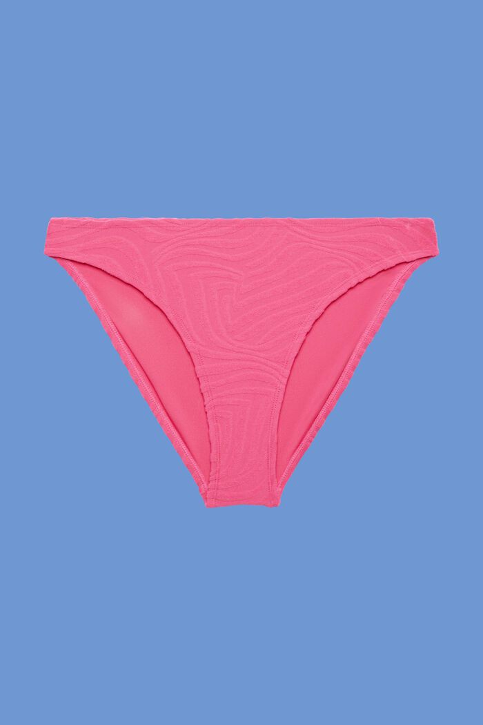 Gerecycled: jacquard-bikinibroekje, PINK FUCHSIA, detail image number 4