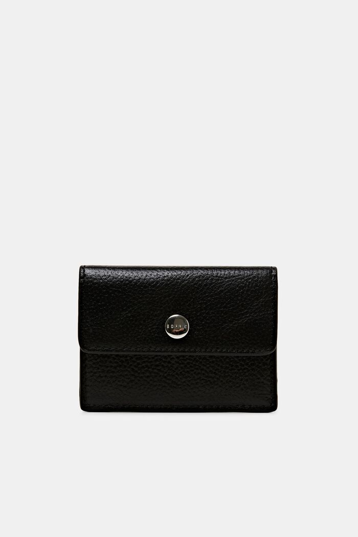 Petit portefeuille en cuir, BLACK, detail image number 0