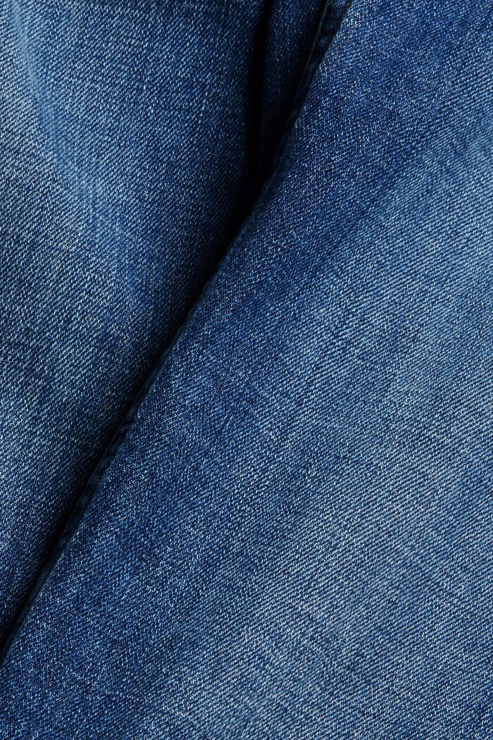 Cropped jeans met kick flare, BLUE DARK WASHED, detail image number 4