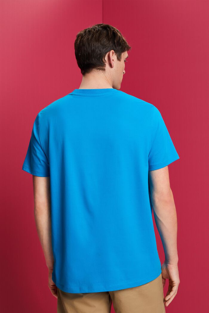 Jersey T-shirt met print, 100% katoen, DARK TURQUOISE, detail image number 3