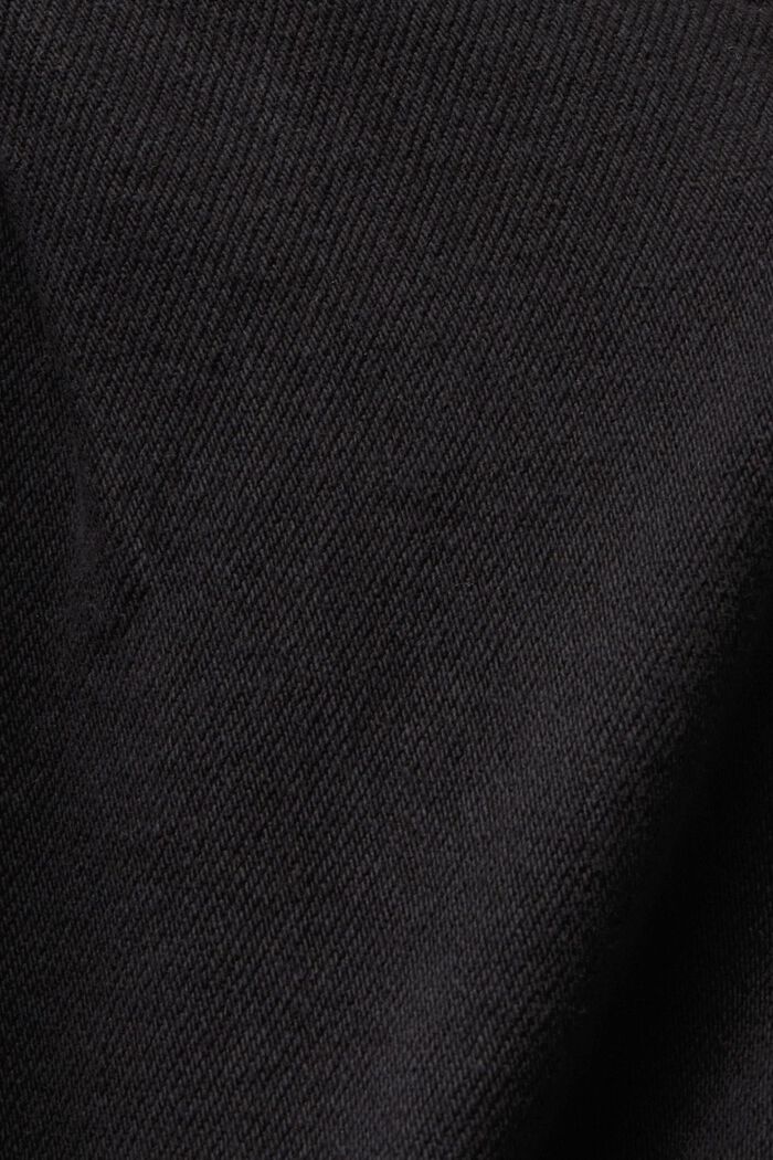 Short met hoge taille, van linnen, BLACK, detail image number 4