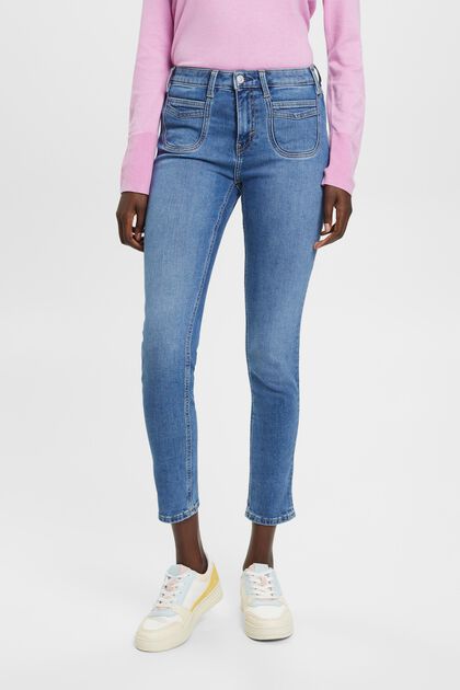 Slim-fit jeans met hoge taille