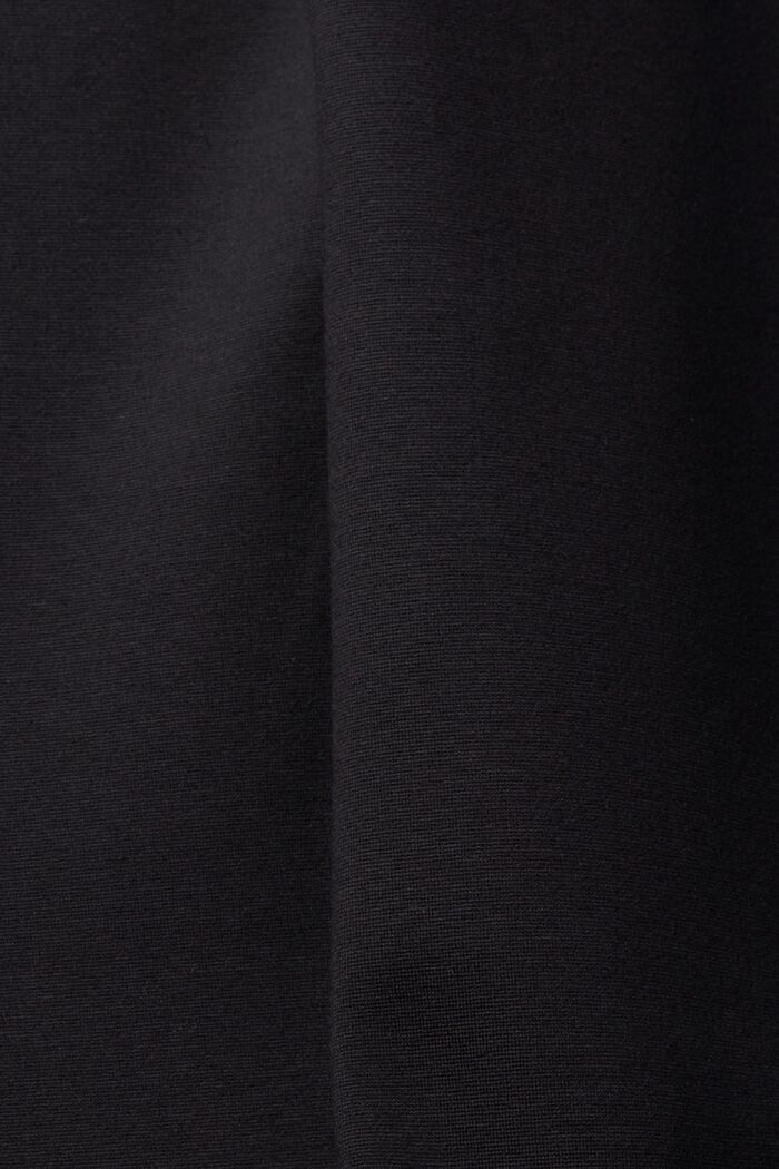 Pantalon en jersey à jambe raccourcie et à taille haute, BLACK, detail image number 5