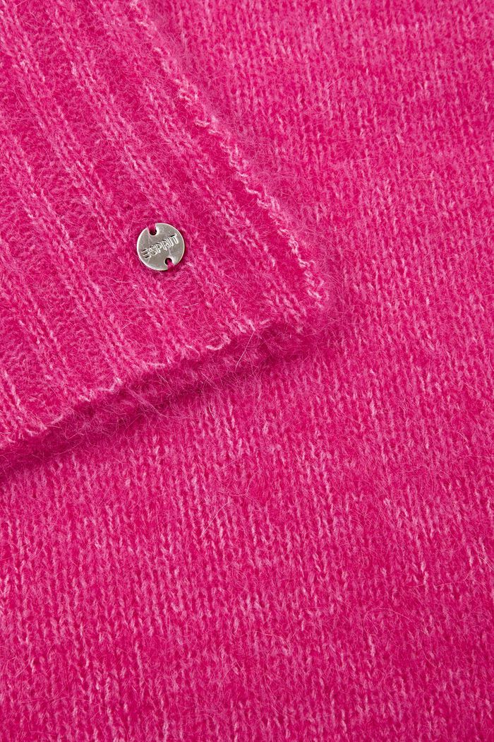 Écharpe en mohair et laine mélangée, PINK FUCHSIA, detail image number 1