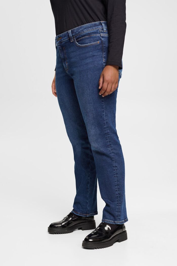 CURVY straight fit-jeans, katoen met stretch