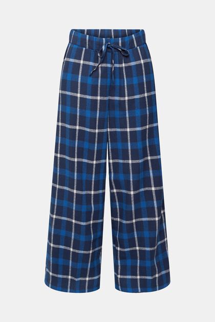 Pantalon de pyjama à carreaux en flanelle de coton, INK, overview