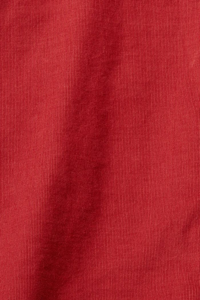 Overhemdblouse van fijn corduroy, TERRACOTTA, detail image number 1