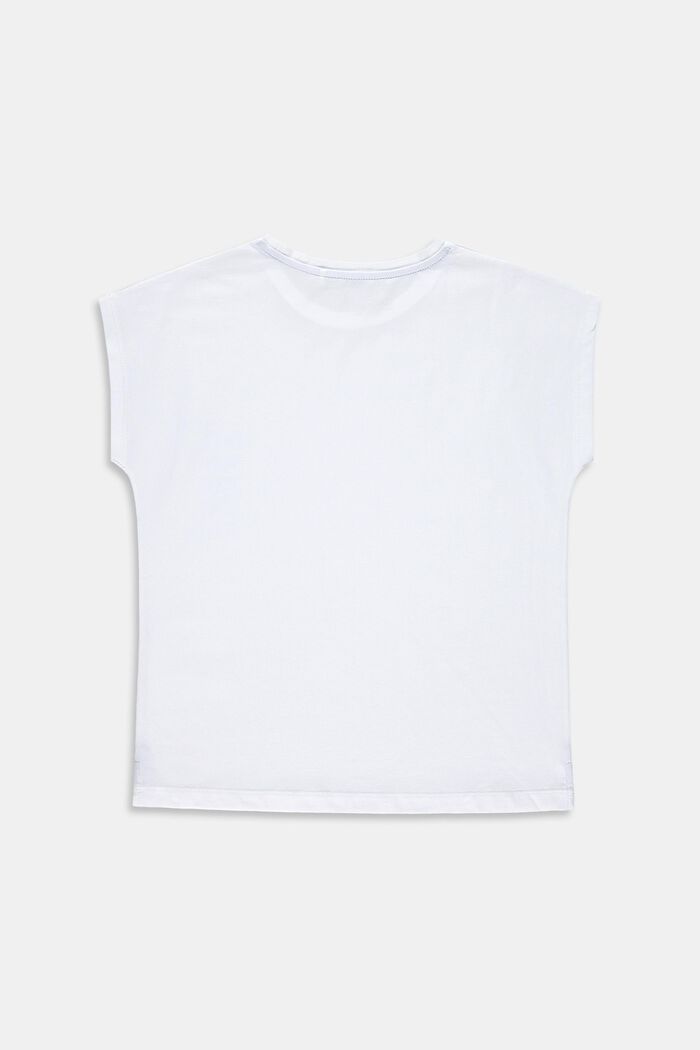 T-shirt met statementprint, WHITE, detail image number 1