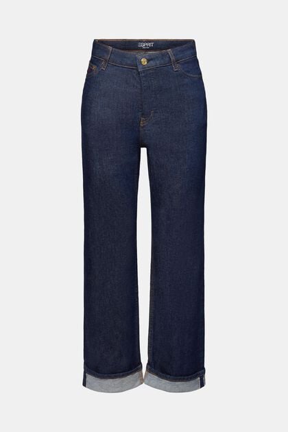 Premium jeans met rechte pijpen en hoge taille