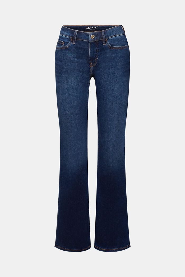 Bootcut jeans met middelhoge taille, BLUE LIGHT WASHED, detail image number 6