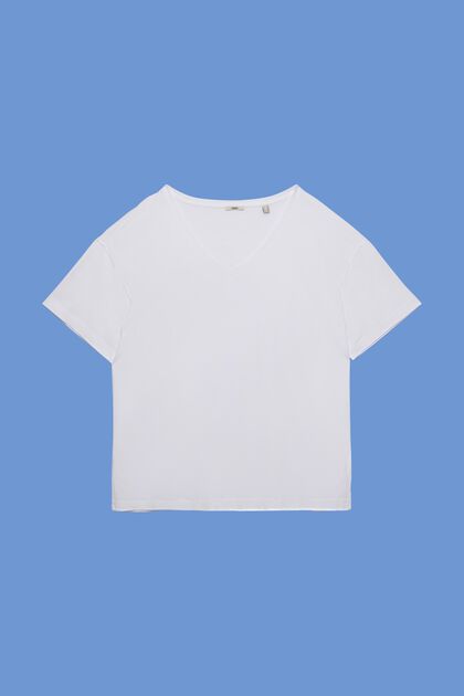 CURVY T-shirt met V-hals, TENCEL™