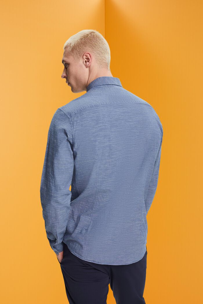 Chemise rayée en coton durable, BLUE, detail image number 3