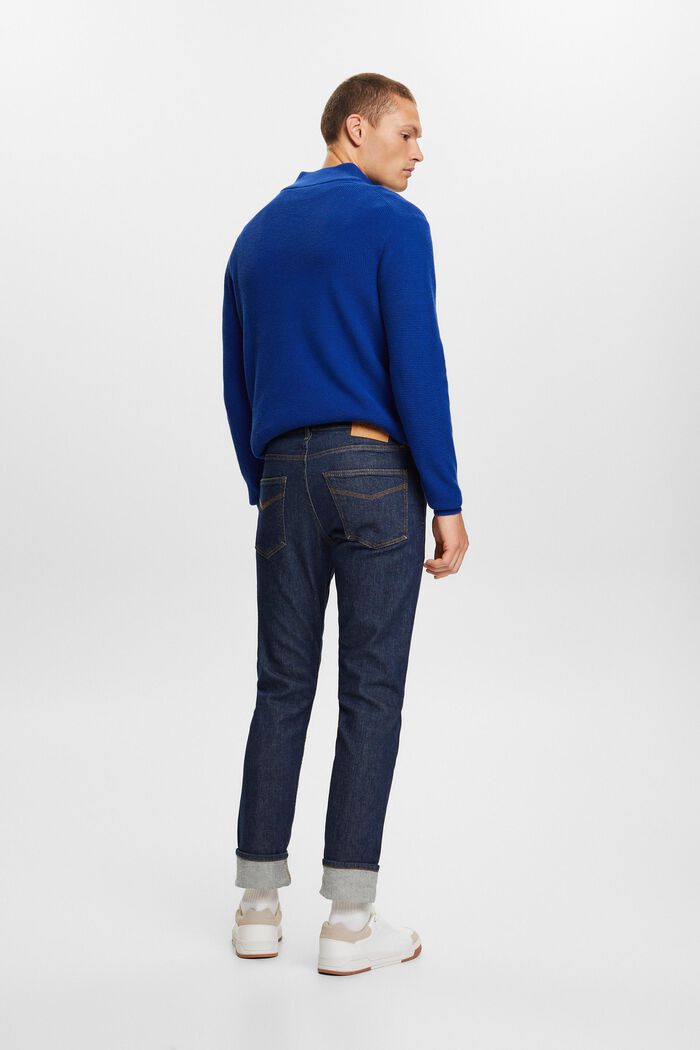 Premium slim jeans met mid rise, BLUE RINSE, detail image number 3