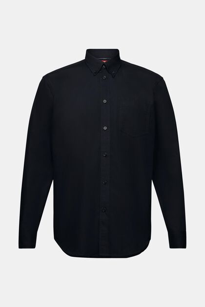 Chemise à col boutonné en popeline, 100 % coton