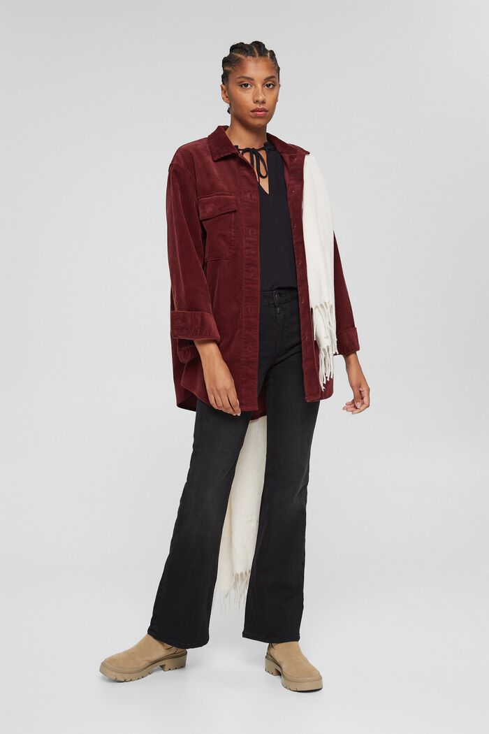 Crêpe blouse van LENZING™ ECOVERO™, BLACK, detail image number 1
