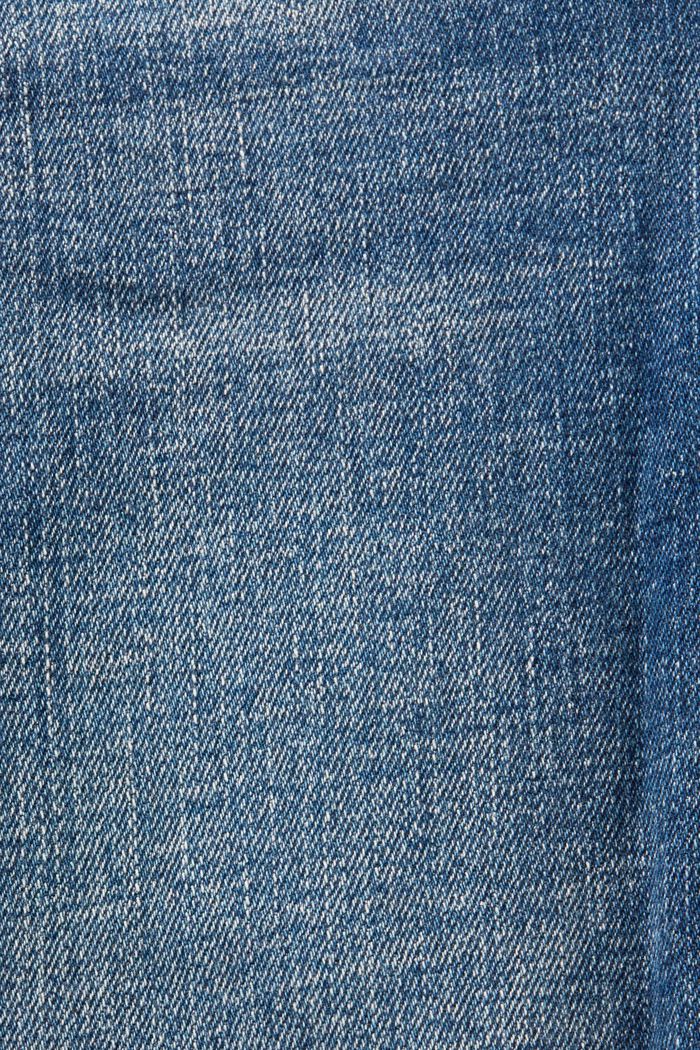 En matière recyclée : jean stretch de coupe Slim Fit à taille mi-haute, BLUE MEDIUM WASHED, detail image number 6