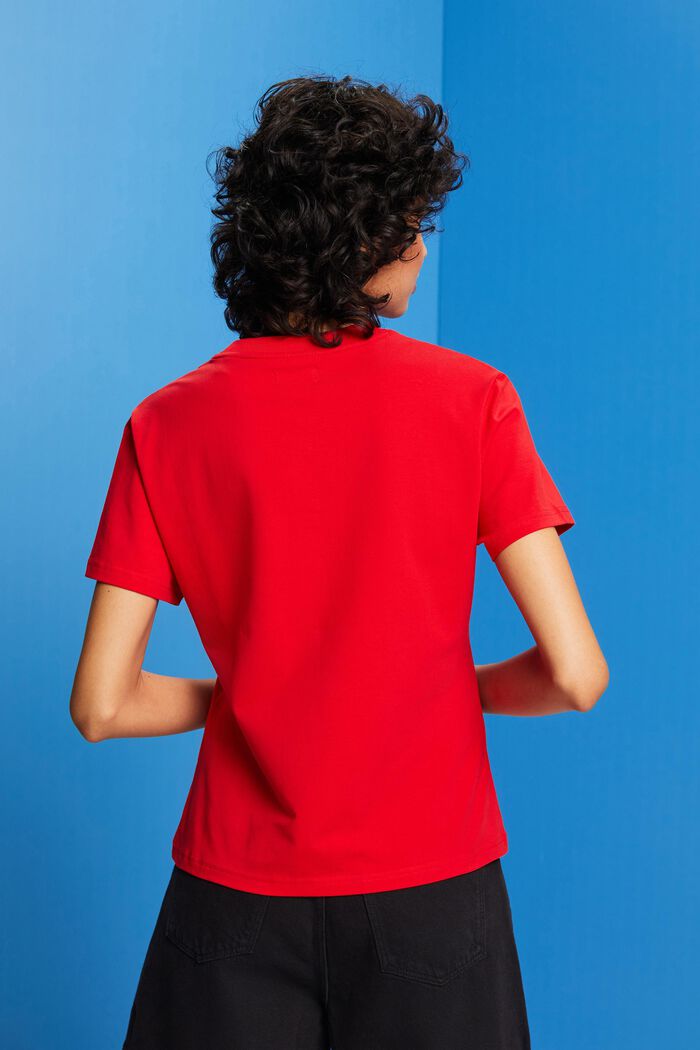 T-shirt orné d’un logo, RED, detail image number 3