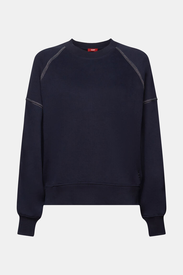 Gerecyceld: sweatshirt met ronde hals, NAVY, detail image number 5