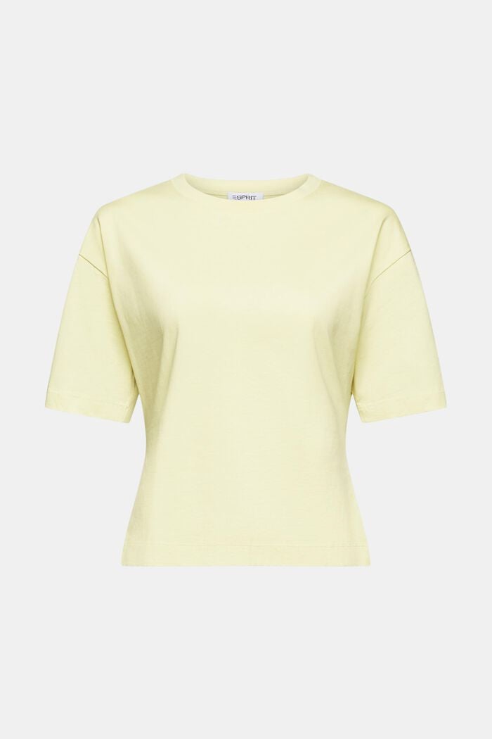 T-shirt à col ras-du-cou cintré à la taille, LIME YELLOW, detail image number 5