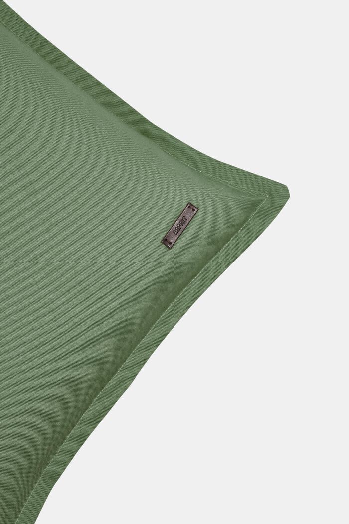 Housse de coussin bicolore en 100 % coton, GREEN, detail image number 1