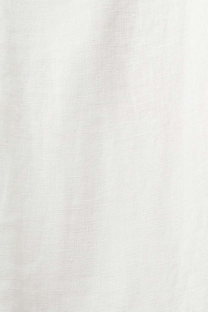 Linnen broek met ceintuur en wijde pijpen, OFF WHITE, detail image number 6