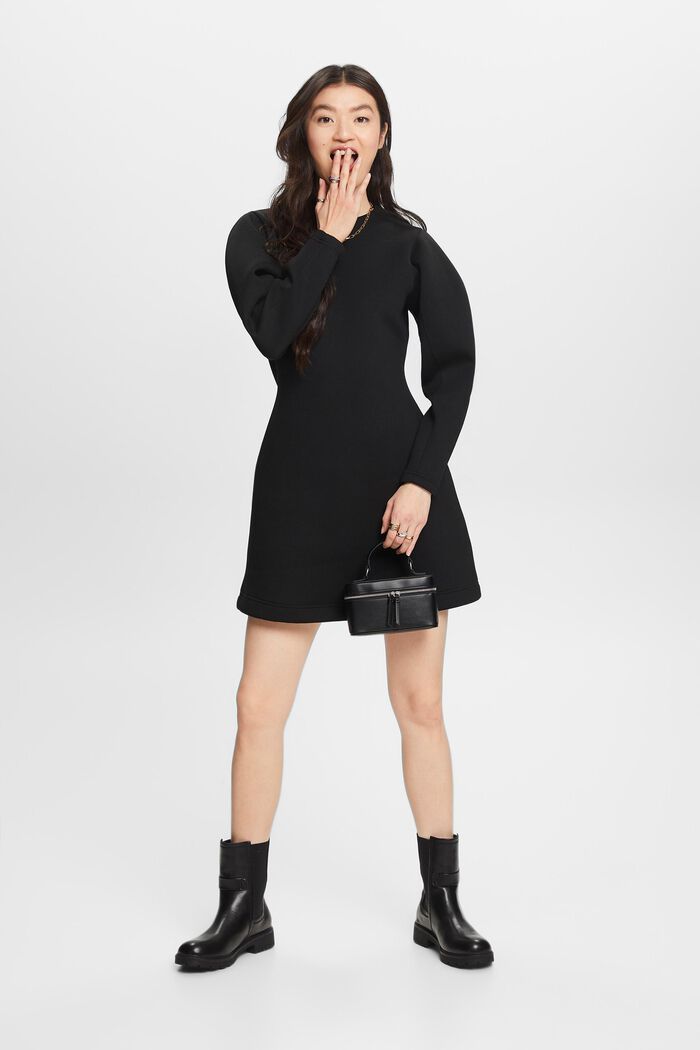 Scuba mini-jurk, BLACK, detail image number 1