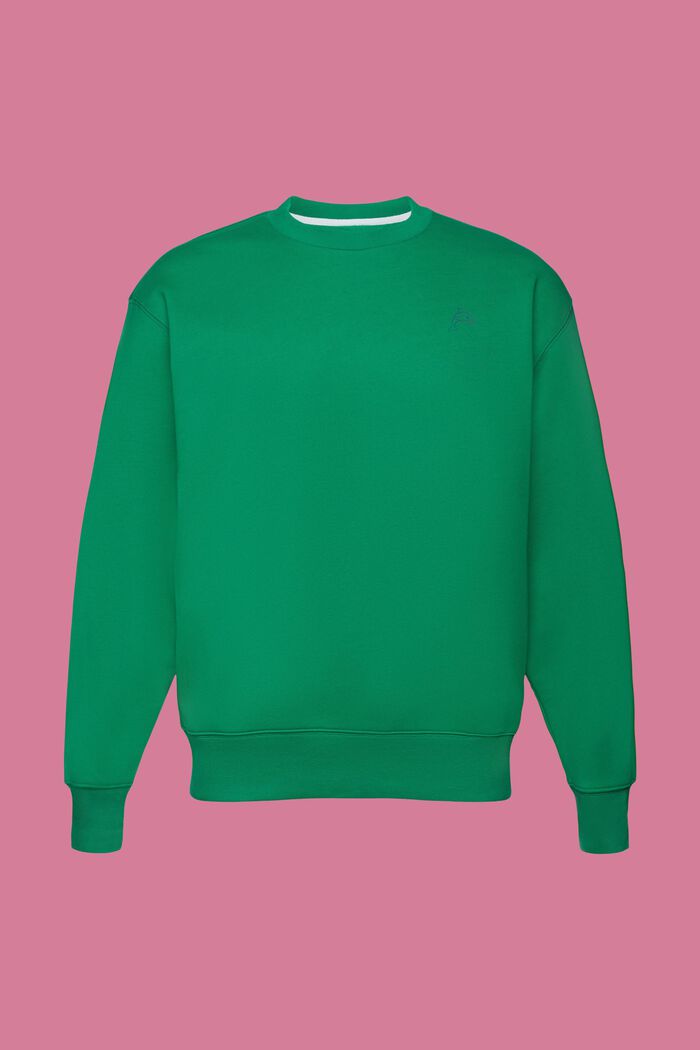 Sweatshirt met een kleine dolfijnenprint, GREEN, detail image number 5