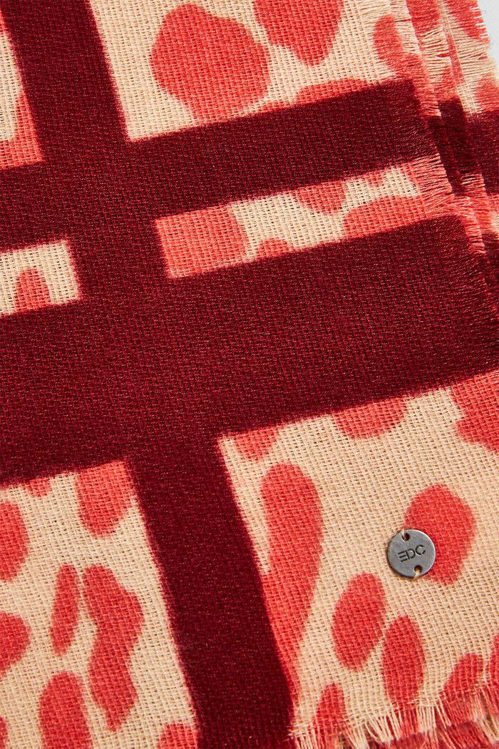Gerecycled: sjaal met luipaardlook, CORAL, detail image number 3