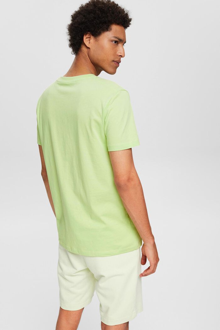 Jersey T-shirt met print, 100% katoen, LIGHT GREEN, detail image number 3