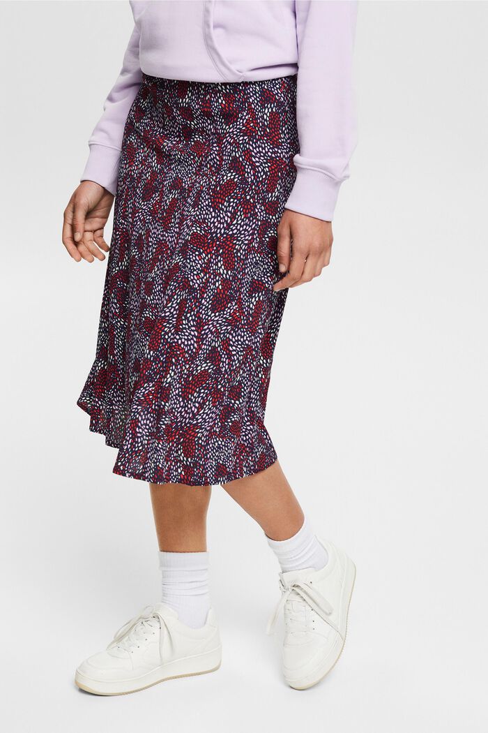 Light woven Skirt, NAVY, detail image number 0